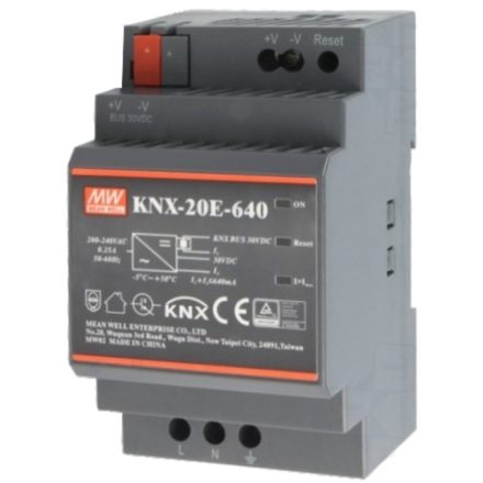 KNX-20E-640 Power supply 100-230VAC / 24VDC, 640mA in 3M housing