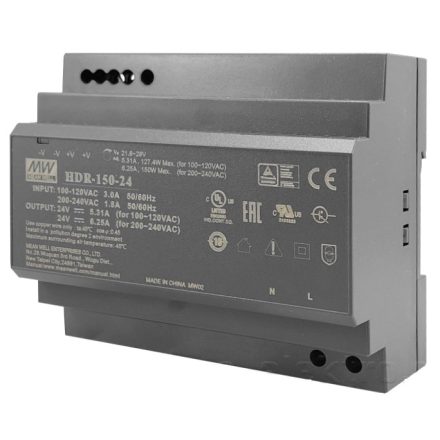 HDR-150-24; Power supply 85-264VAC / 24VDC, 6.25 A