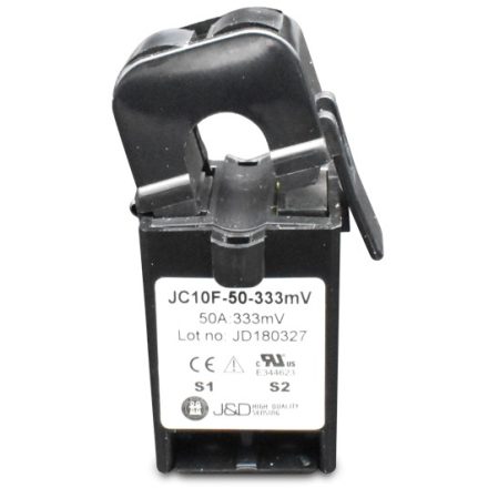 JC10F-333 50A, Current transformer with split core 50A / 333 mV, hole 10 mm