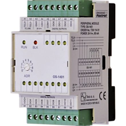OS-1401,12xDO 24 VDC, common pole, 8x0.5A, 4x 2A GO