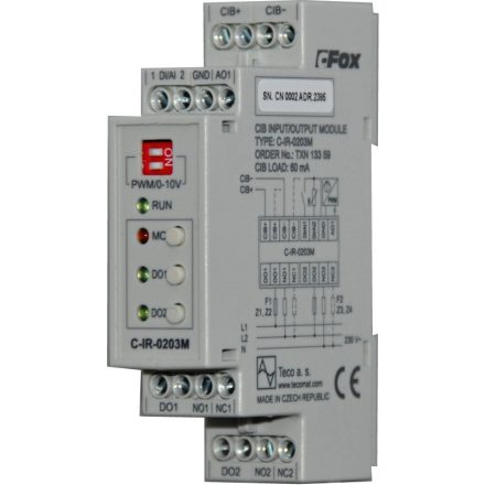 C-IR-0203M; CIB, 2x DI / AI, 2x RO switching contacts 230V / 16A, 1x AO 0-10V / PWM