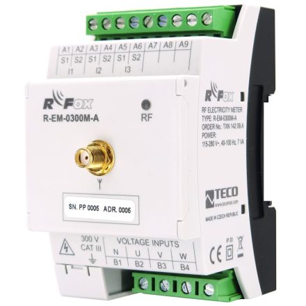 R-EM-0300M-A; RFox2 fast electricity meter/quality meter, radio type A